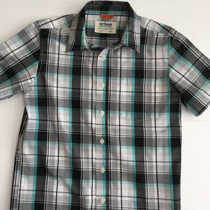 Urban Pipeline Boys Short Sleeve Plaid Size L